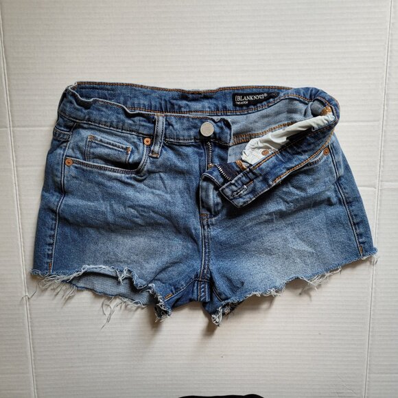 Blank NYC jean shorts boho denim cut off sun rainbow embroidery coastal cowgirl - Picture 2 of 15